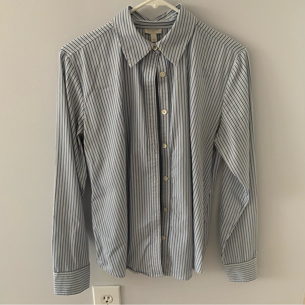 Talbots Striped Button Down